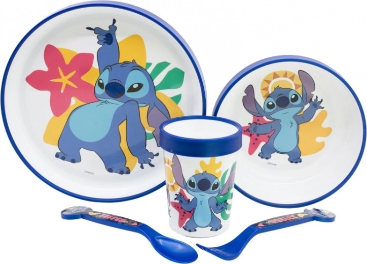 Dječji set za jelo 5 u 1 s motivom Stitcha