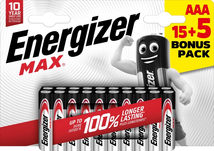 Energizer Max AAA alkalne baterije 20 kom