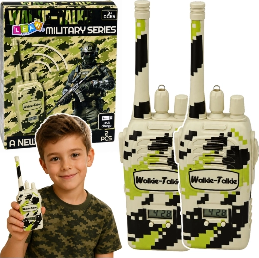 Dječji vojni voki-toki (Walkie‑Talkie) s USB punjenjem i dometom do 200 m (2 kom)