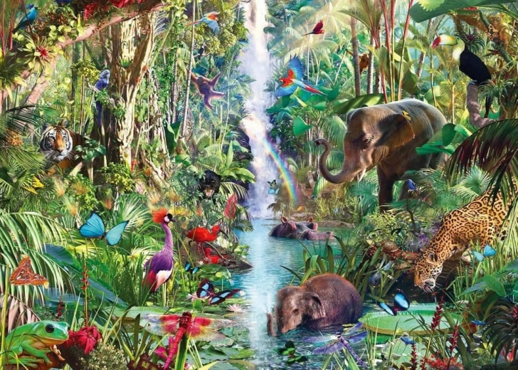 Ravensburger puzzle Životinje u džungli 9000 dijelova