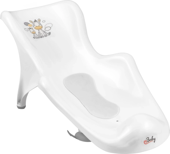 Maltex dječja ležaljka za kadu s protukliznom podlogom Zebra, bijela