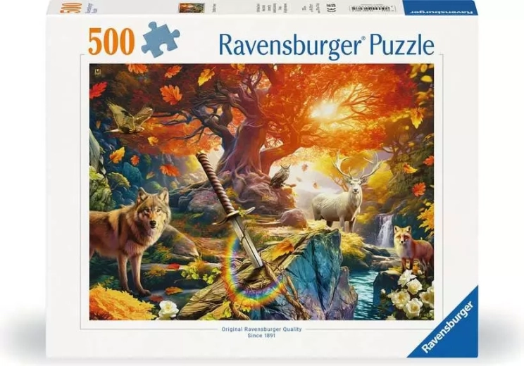 Ravensburger puzzle Mač Excalibur u šumi 500 dijelova