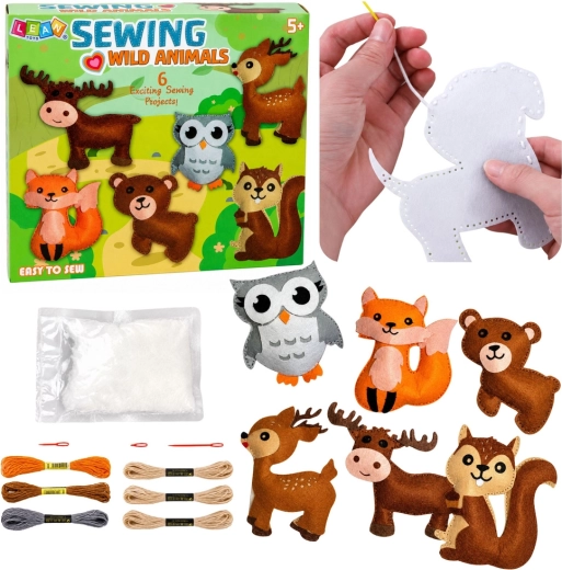 Kreativni set za šivanje od filca – šumske životinje DIY (6 kom)
