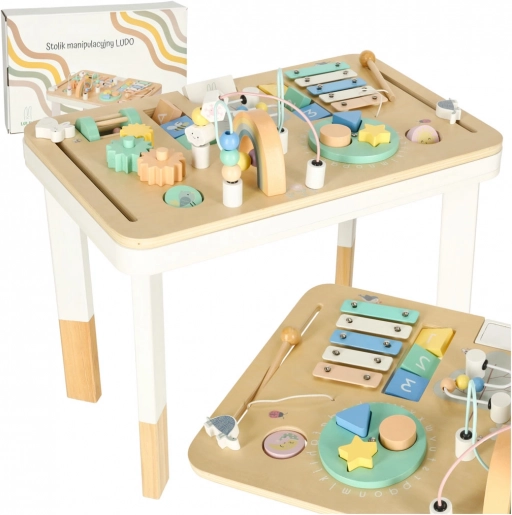 Dječji Montessori manipulativni stolić LULILO LUDO – u boji mente