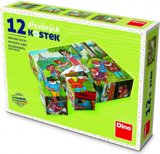 Drvene kocke Snjeguljica 12 kocaka