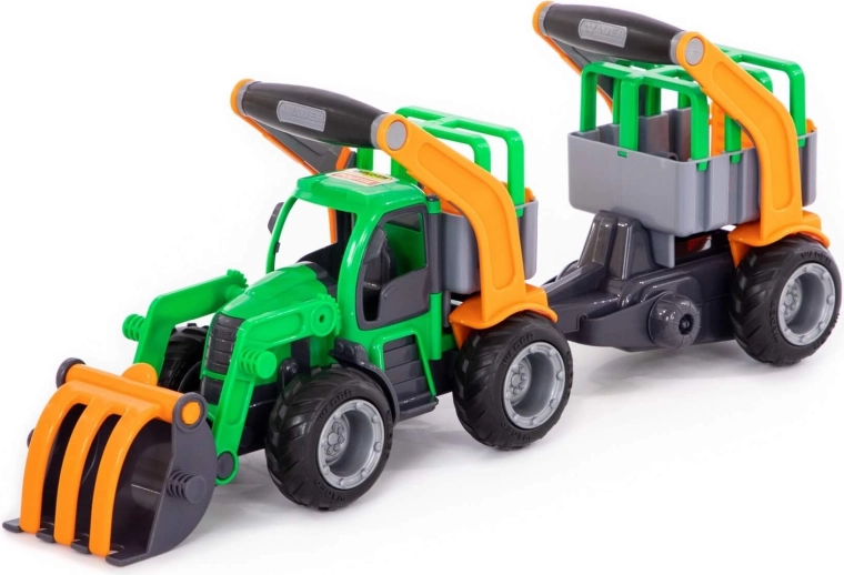 GripTruck Tractor with Loader and Animal Transport Trailer