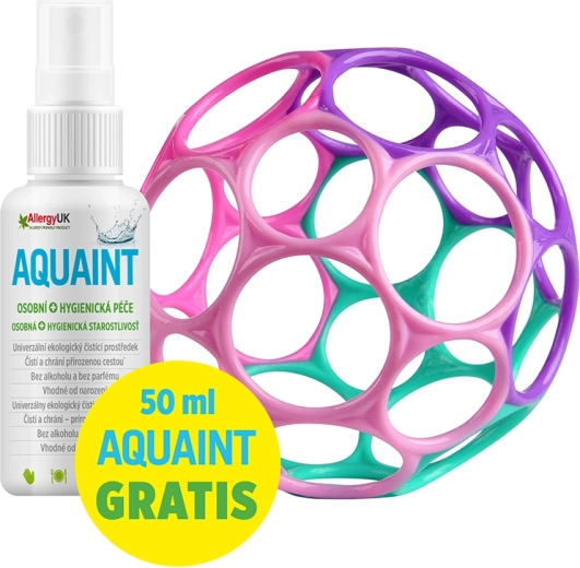 Oball Classic loptica 10 cm ružičasto/ljubičasta + Aquaint ekološka voda za čišćenje 50 ml