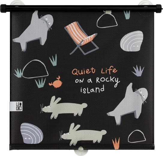 Leokid car sunshade rocky island