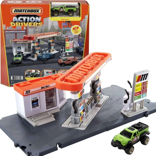 Matchbox Action Drivers benzinska postaja s automobilom Questor