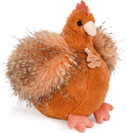 Plišana riđa kokoš 20 cm