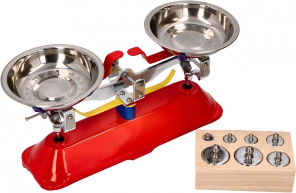 Dječja metalna vaga GOKI s posudama i utezima