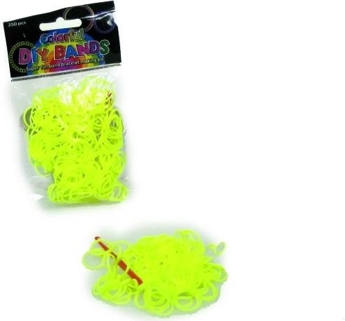 Set žutih gumica za pletenje narukvica (250 kom) s kukicom i kopčama