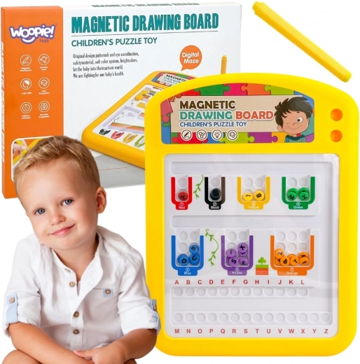 woopie magnetska montessori ploča za crtanje s metalnim kuglicama