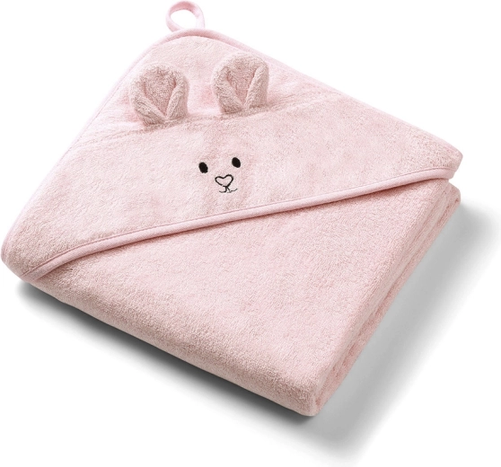 BabyOno bamboo hooded towel super soft pink 100 × 100 cm