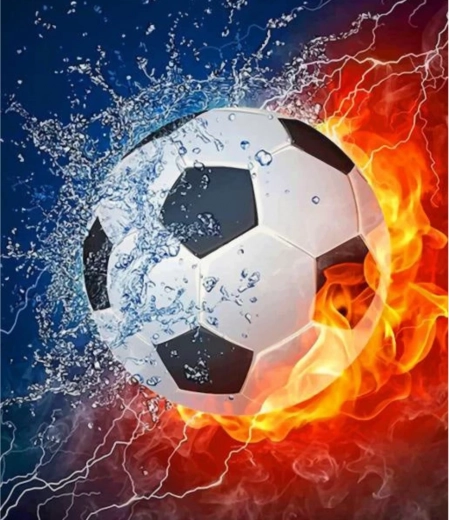 Dijamantno slikanje Nogometna lopta 30x40 cm