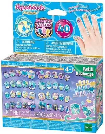 Aquabeads naljepnice za nokte – dopunski set Shiny Color
