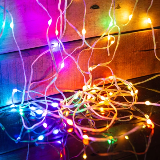 Smart RGBIC LED light chain with Bluetooth, 66 LEDs, 10 m