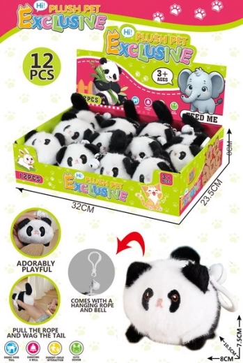 Plišani navijač privjesak panda 10,5 cm