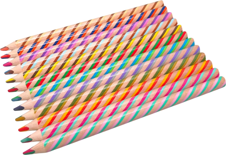 Magic rainbow jumbo colored pencils – set of 12 pcs