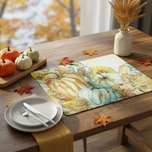 Pumpkin-patterned placemat 40 × 30 cm