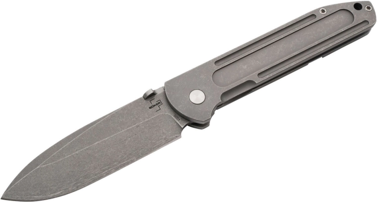 Böker Plus Evade sklopivi džepni nož 9 cm sa stonewash obradom i kopčom