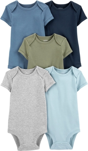 Carter's short-sleeve baby bodysuits Cactus & Buffalo, 5-pack, size 56 (NB) for boys