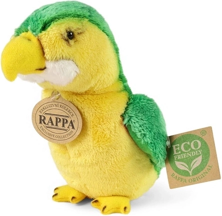 Rappa zeleni plišani papagaj 15 cm ECO-FRIENDLY