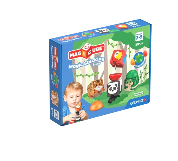 Geomag Magicube magnetski građevinski set Džungla, 8 dijelova