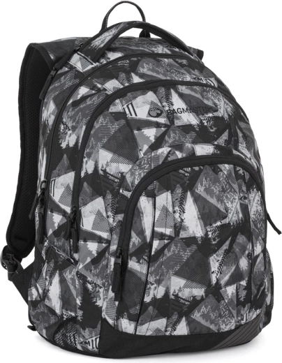 Bagmaster Lincoln black-and-white student backpack