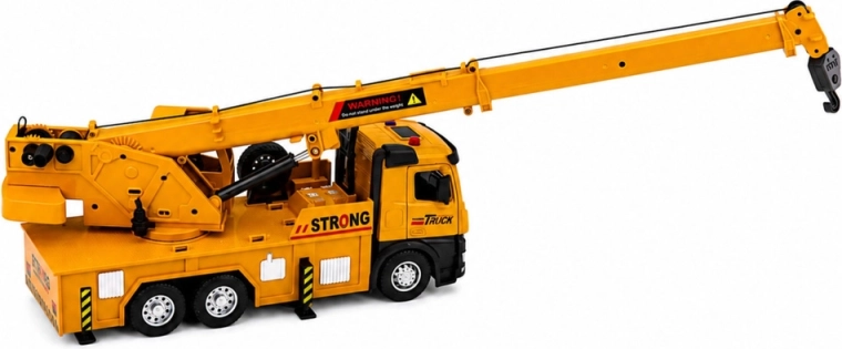 Adjustable crane arm for construction-site play