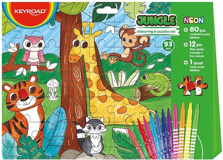 Puzzle bojanke Keyroad 2u1 džungla