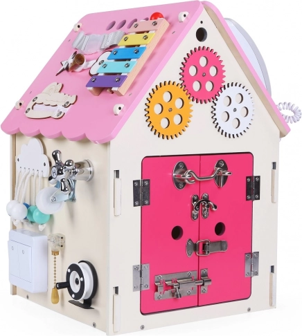 Aktivna ploča kućica za djecu 2Kids Toys – Ružičasta