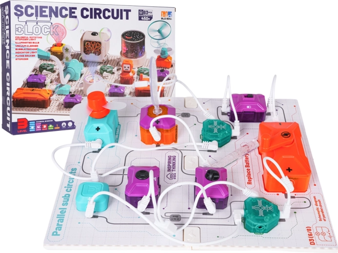 Educational electric circuits kit (69 pieces)