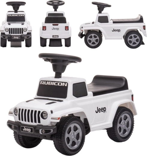 Jeep Rubicon dječja guralica s trubom i zvukom motora bijela