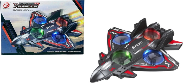 Radio-controlled aerobatic aircraft with LED lighting