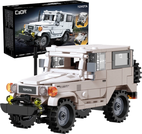 CaDA Toyota Land Cruiser FJ40 Building Set, 1:24 Scale, 374 Pieces