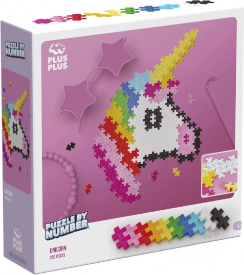 Plus Plus Puzzle prema brojevima - Jednorog 250 kom