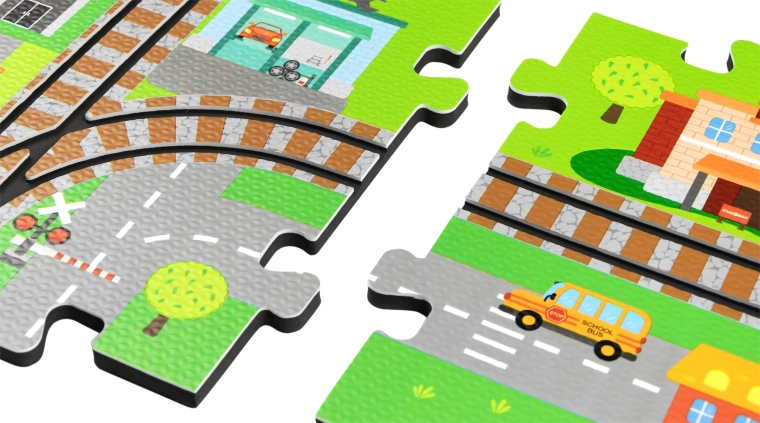 3D pjenasti grad s tračnicama