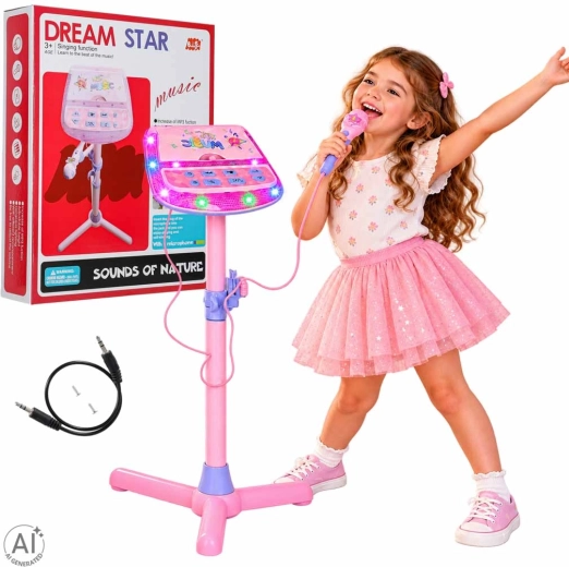 Dječji karaoke mikrofon sa stalkom i MP3 playerom