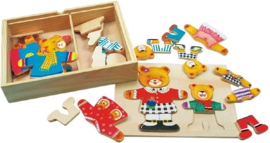 Bino puzzle za oblačenje Medvjedić s medvjedićem