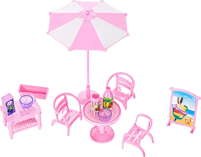 Vanjski kutak za sjedenje sa suncobranom