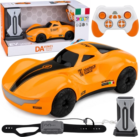 Moderno RC auto na daljinsko upravljanje s upravljanjem gestama, LED svjetlima i dimnim efektom 1:16 - 1 komad