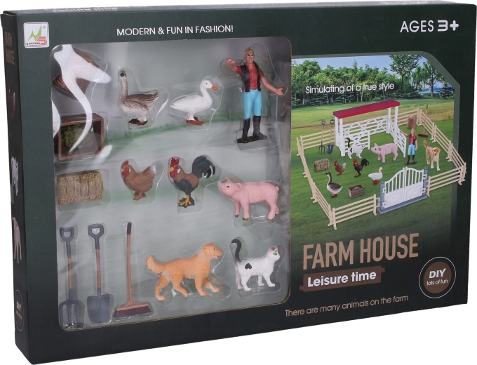 Farm set with 8 cm figure