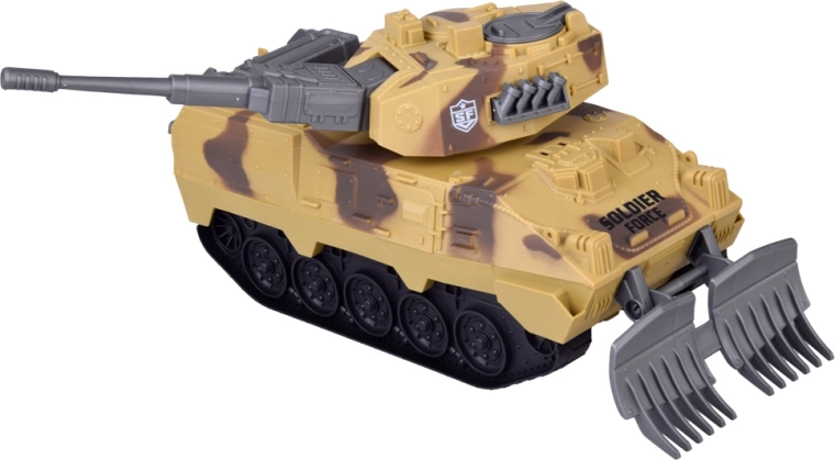 Tenk s rotirajućom kupolom i radlicom