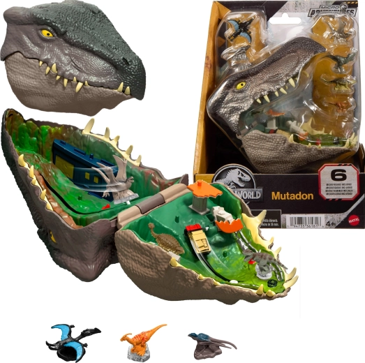 Kompaktni igraći set Jurassic World mikro pustolovina Mutadon sa 6 mikrofigura