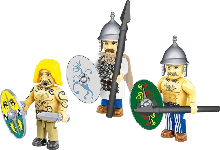 Tri detaljno otisnuta keltska ratnika