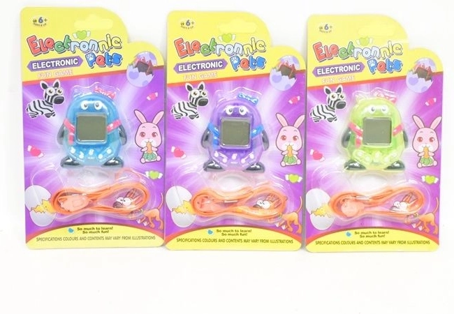 Electronic pet with keychain