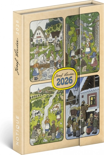 Tjedni magnetski planer Josef Lada 2026, 11 x 16 cm