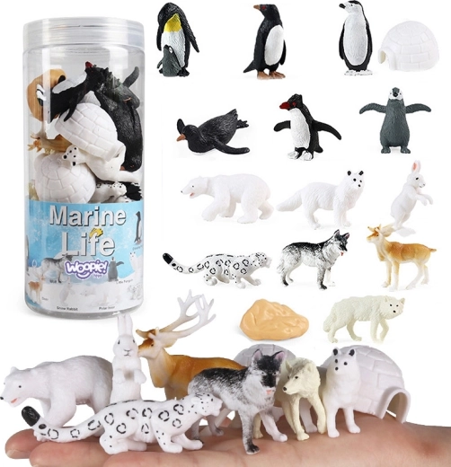 WOOPIE Arctic Animal Figurine Set - 16 pcs
