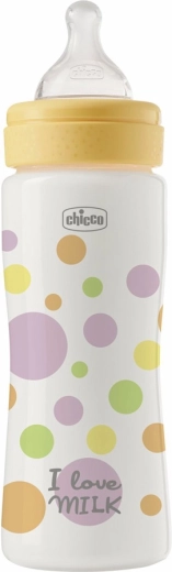 Chicco Perfect Easy bočica za bebe 330 ml s brzim silikonskim protokom 4m+ za djevojčice